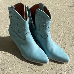 Baby Blue Ankle Booties